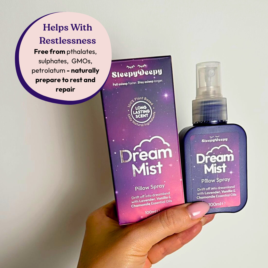 DreamMist (100ml) (Calming & Serene Pillow Spray With Lavender, Vanilla, Chamomile & Jasmine)