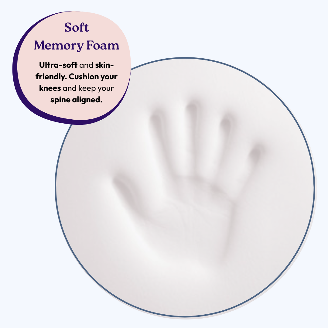 DreamPad (Ergonomic, Contoured Memory Foam Knee Pillow For Side Sleepers)