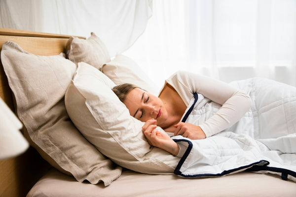 A person in deep, dreaming REM sleep