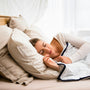 A person in deep, dreaming REM sleep
