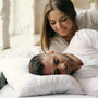 Partner watching someone sleep - snoring in bed