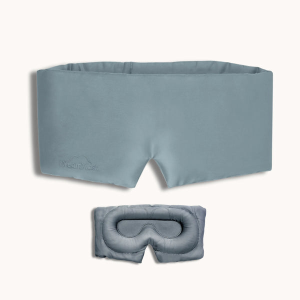 DreamMask (Grey) (Luxury 100% Blackout Sleep Mask | Bamboo Silk | 3D Memory Foam) SleepyDeepy - Sleep Aids For Deeper Sleep