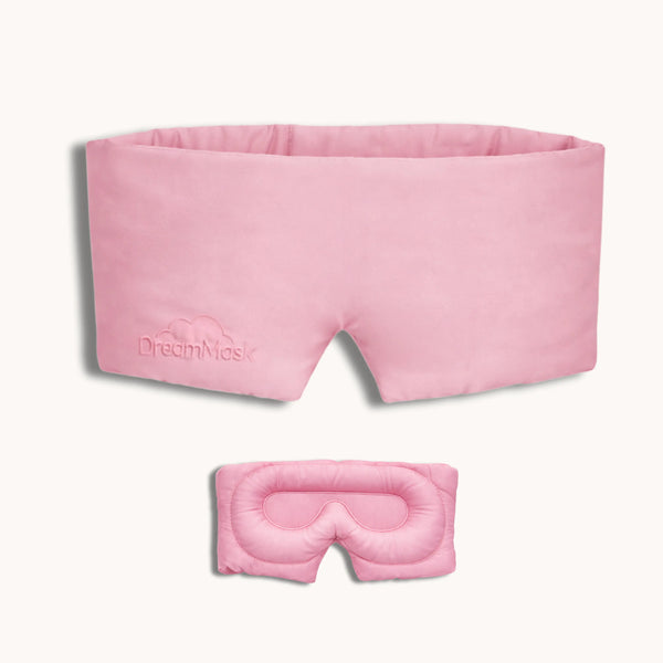 DreamMask (Pink) (Luxury 100% Blackout Sleep Mask | Bamboo Silk | 3D Memory Foam) SleepyDeepy - Sleep Aids For Deeper Sleep