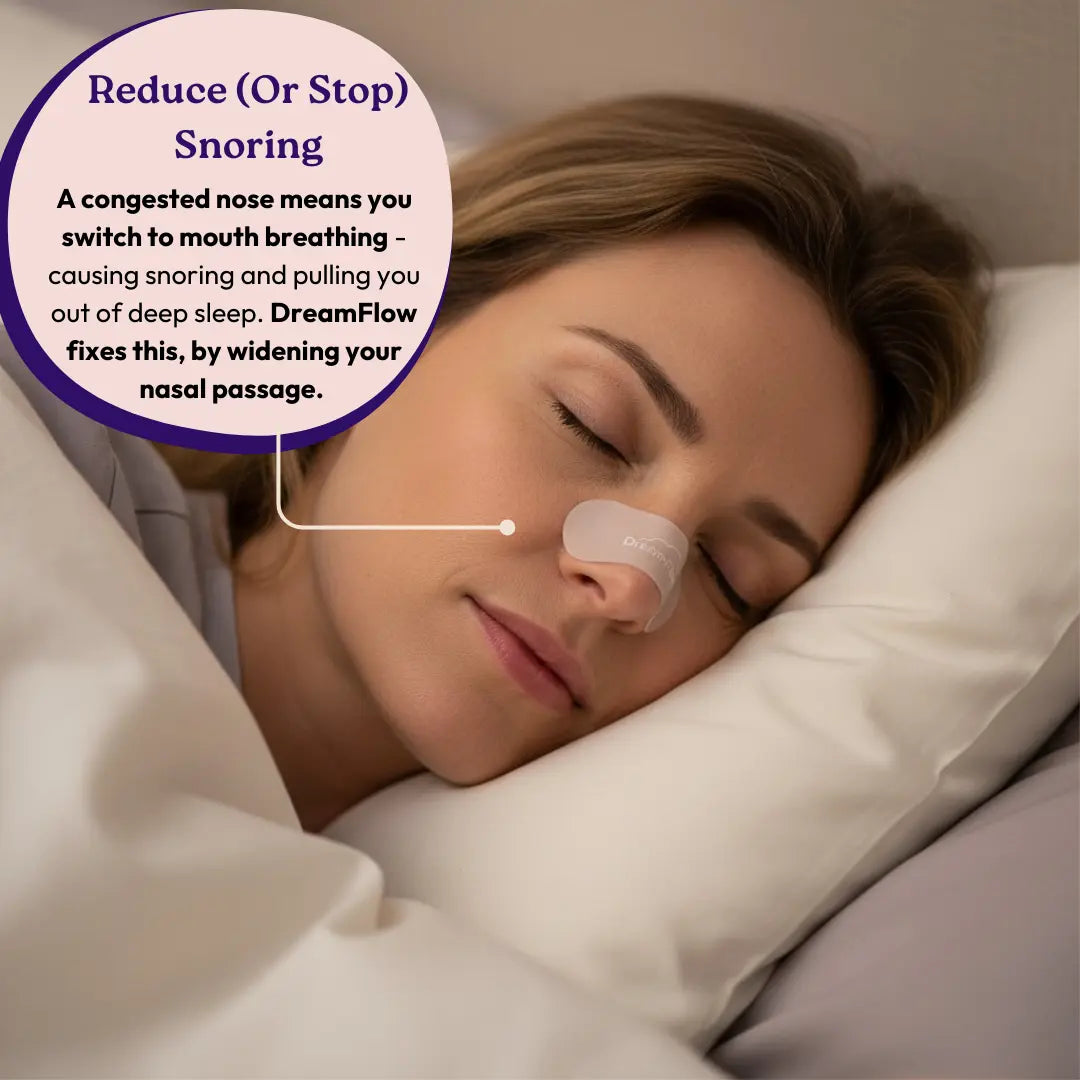 DreamFlow (Pink) Nasal Strips - Reduce Snoring & Sleep Deeper SleepyDeepy - Sleep Aids For Deeper Sleep