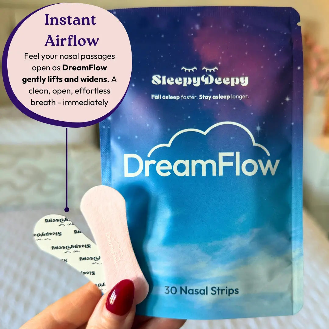 DreamFlow (Pink) Nasal Strips - Reduce Snoring & Sleep Deeper SleepyDeepy - Sleep Aids For Deeper Sleep