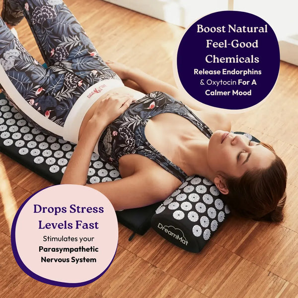DreamMat - Acupressure Matt to Alleviate Stress, Improve Circulation, Beat Back Pain, and Promote Better Sleep SleepyDeepy - Sleep Aids For Deeper Sleep