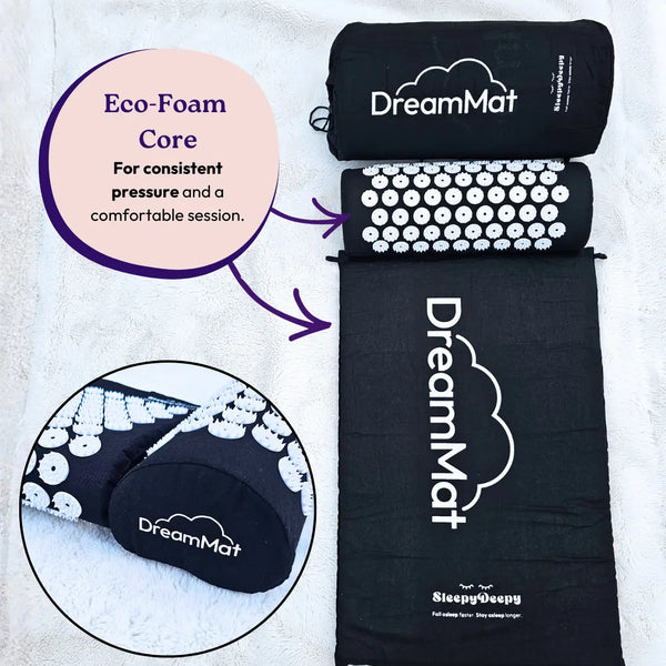 DreamMat - Acupressure Matt to Alleviate Stress, Improve Circulation, Beat Back Pain, and Promote Better Sleep SleepyDeepy - Sleep Aids For Deeper Sleep