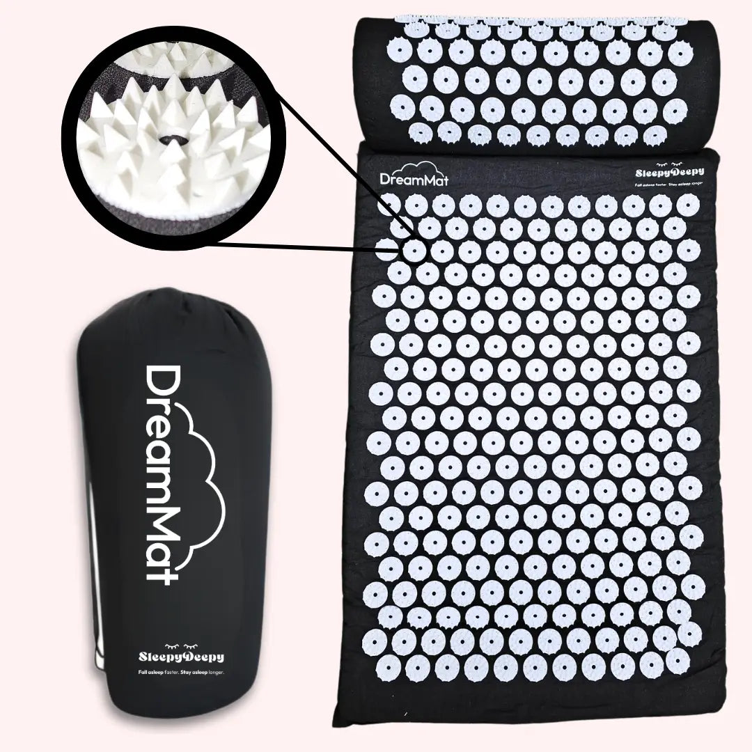 DreamMat - Acupressure Matt to Alleviate Stress, Improve Circulation, Beat Back Pain, and Promote Better Sleep SleepyDeepy - Sleep Aids For Deeper Sleep